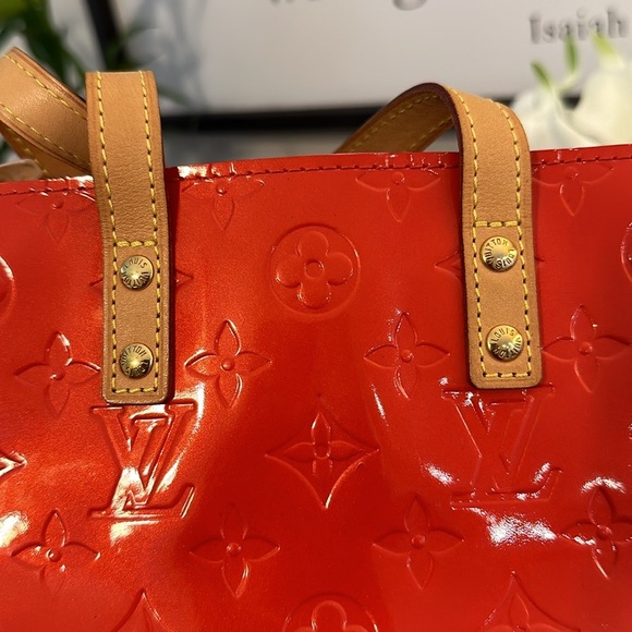 ❌SOLD❌ VINTAGE Louis Vuitton 2006 Monogram Vernis Lead PM Hand Bag Red Rouge ❤️✨ - Picture 14 of 16